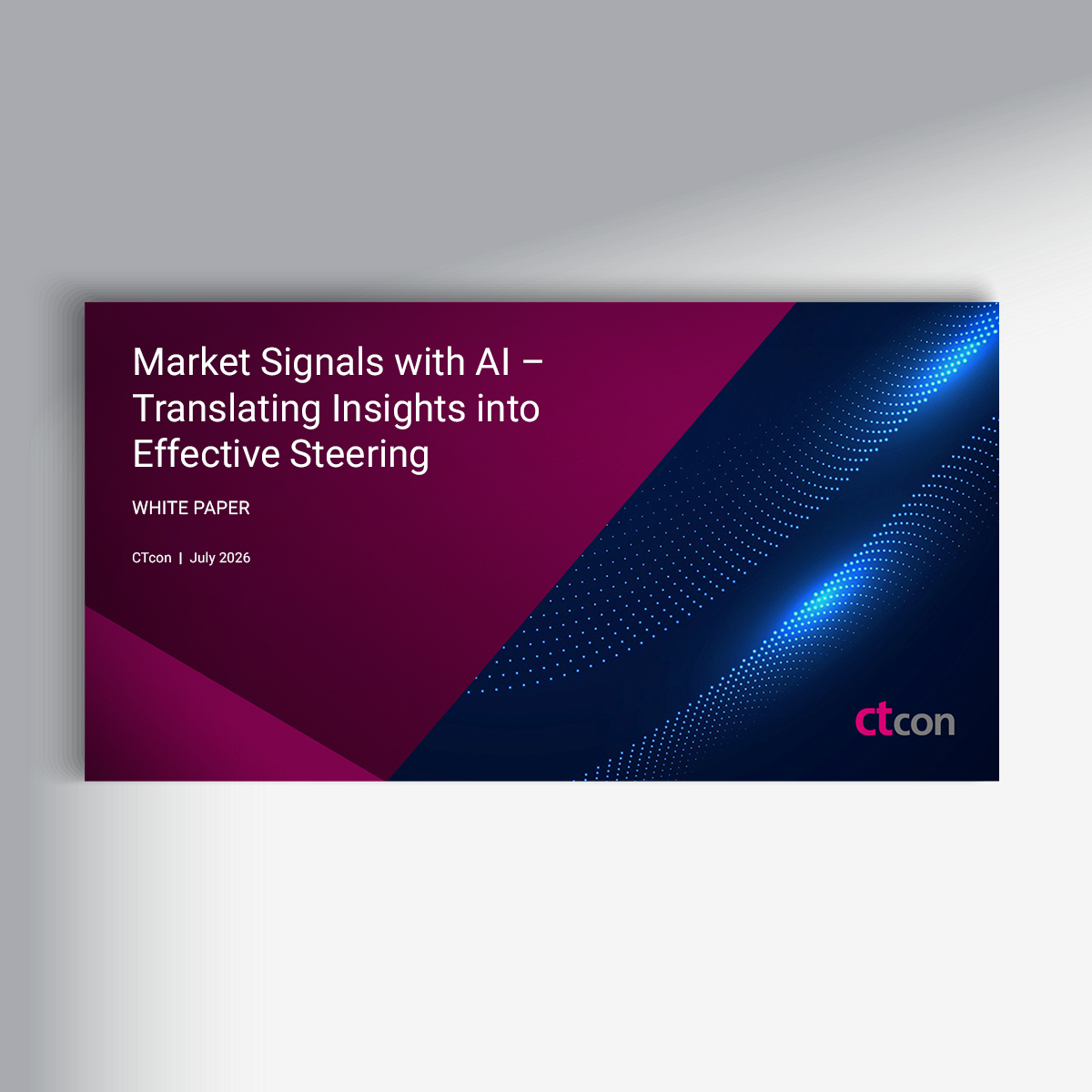  Cover of White paper "Market Signals with AI – Translating Insights into Effective Steering"