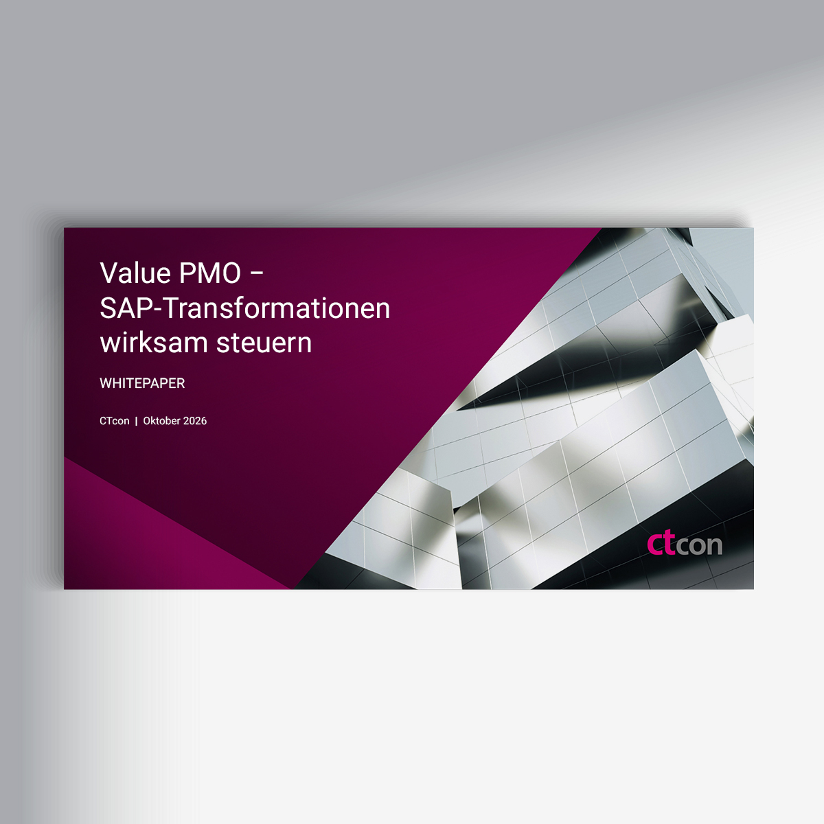 Titelbild des Whitepapers "Value PMO – SAP-Transformationen wirksam steuern"