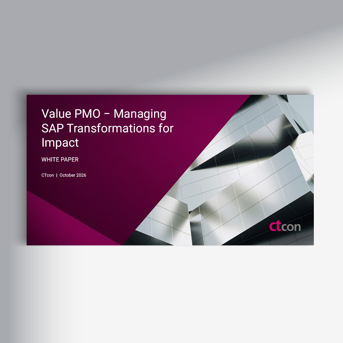 Cover of White paper "Value PMO – Managing SAP Transformations for Impact"